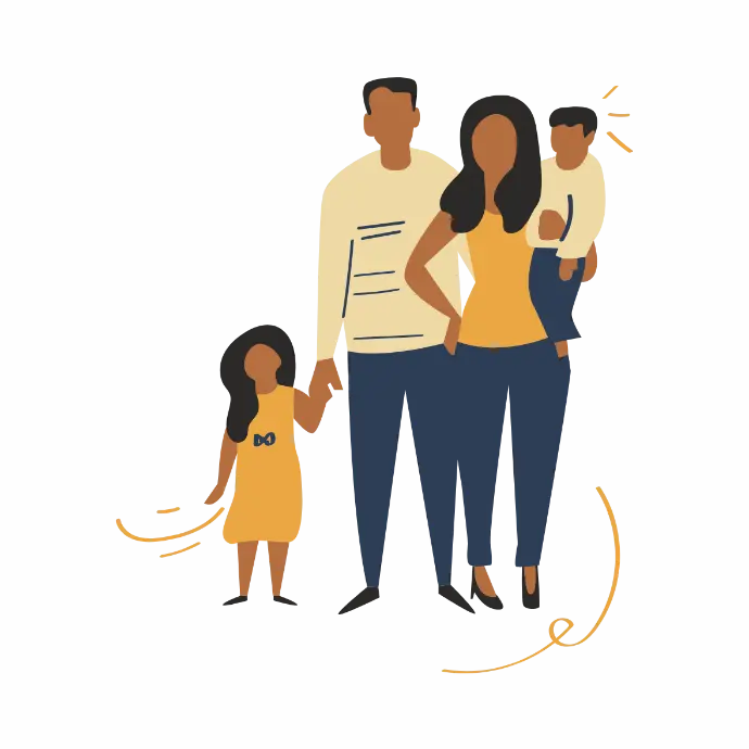 Illustration : une famille